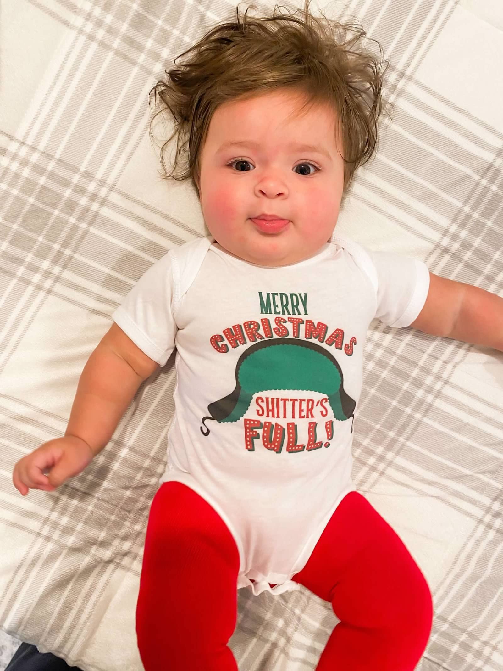 Ink Trendz Merry Christmas Shitter's Full Christmas Vacation Funny Griswald Cute Baby Onesie