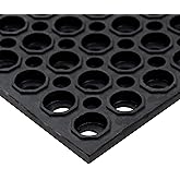 UNIMAT Commercial Restaurant Anti-Fatigue Mat - Wet & Dry Lite with Non-Slip Backing, Ideal for Industrial Use - 39 x 58.5 x 0.5" Black