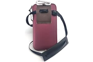 OneJoy Phone Wallet, Cellphone Lanyard Crossbody, Phone Purse Cell Phone Bags for Women, Phone Pouch Holster for Men, Neoprene Pouch with Clip on and Shoulder Strap and Zipper Puller XL [ Burgundy ]