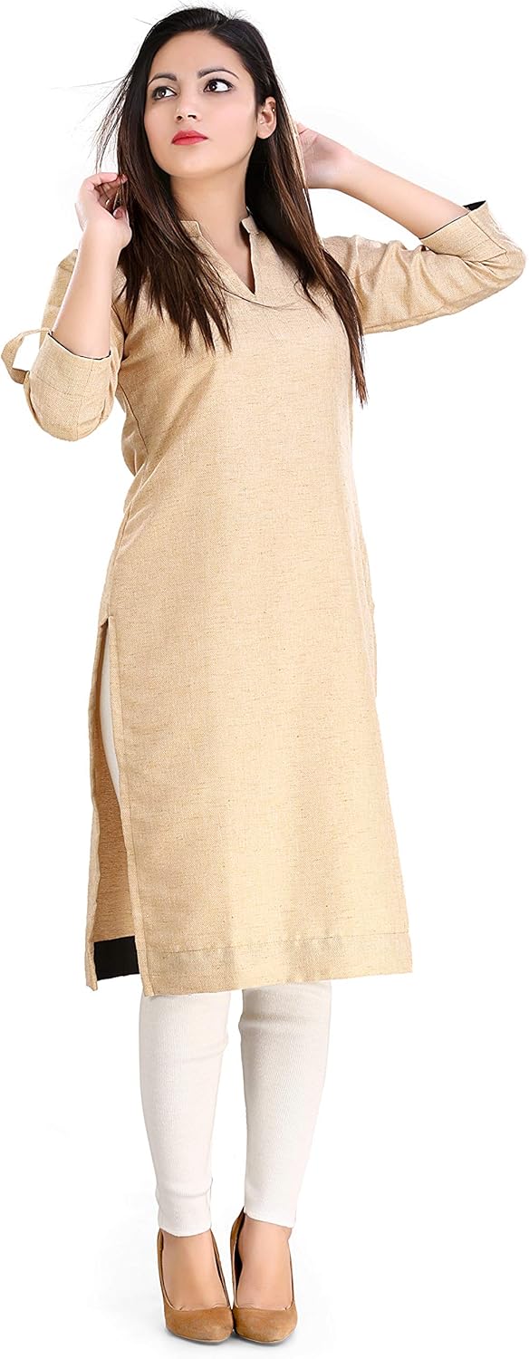Amazon Com Threads Of India Designer Kurti For Women Cream Tunic Top For Girls Clothing Amazon Com Threads Of India Designer Kurti For Women Cream Tunic Top For Girls Clothing