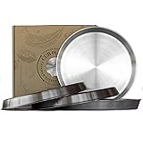 Premium Heavy Weight Stainless Steel Plates Set 4 Pack Kids Adults Elderly Camping