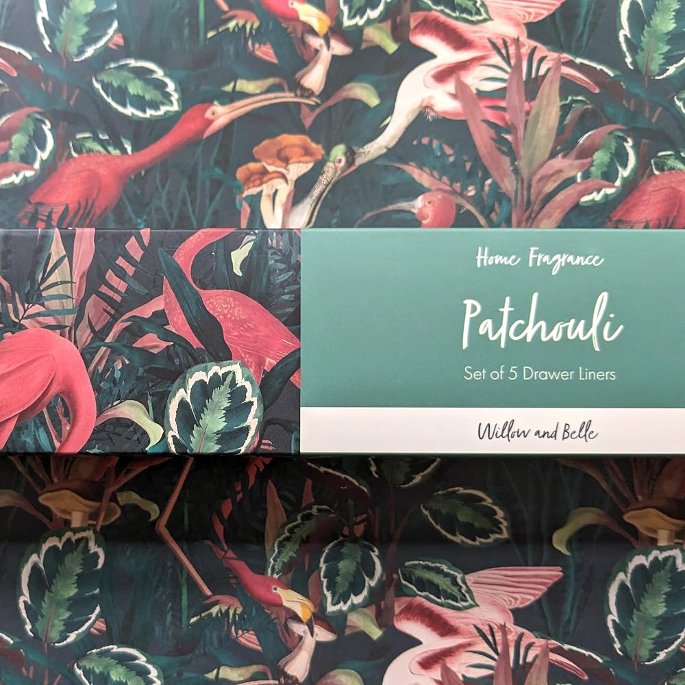 Robert Frederick Scented Drawer Liner Set of 5 - Jungle Green Pathcouli