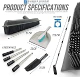 TDBS Rubber Broom Long Handle Rubber Bristles Sweeper Squeegee 120cm view 7