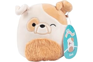 Squishmallows 5" Brock The Bulldog - Officially Licensed Kellytoy Plush - Collectible Soft & Squishy Mini Puppy Stuffed Animal Toy - Add to Your Squad - Gift for Kids, Girls & Boys - 5 Inch