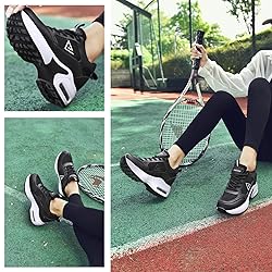 AONEGOLD Women's Platform Sneakers Wedges High Top
