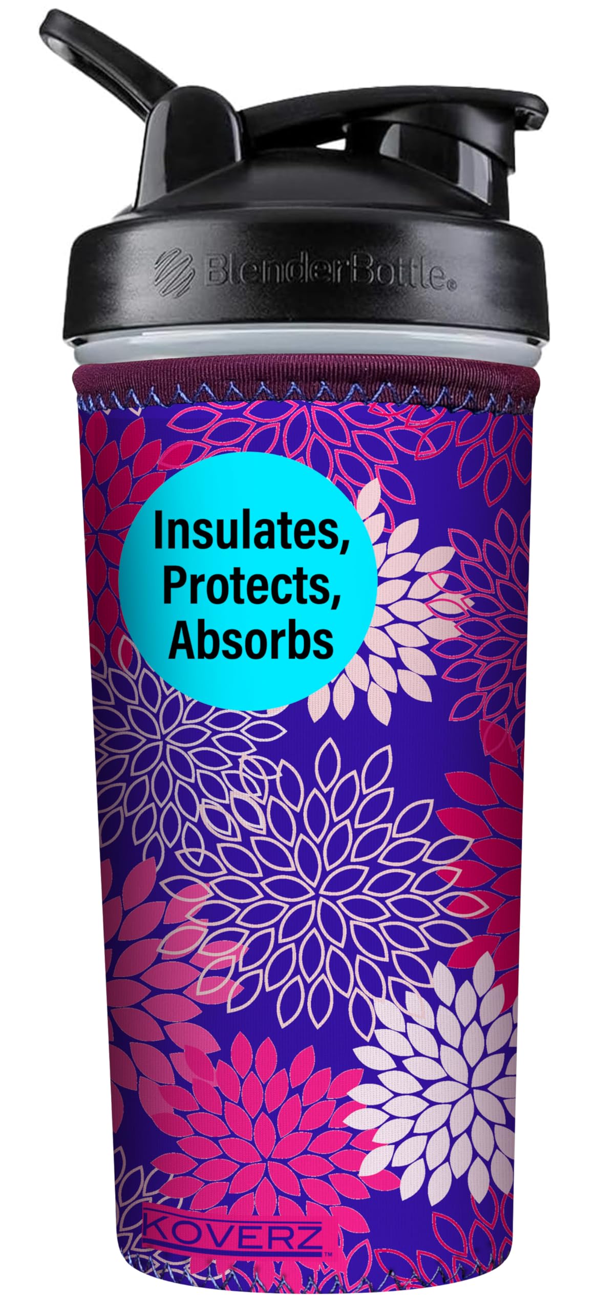 Koverz - #1 Neoprene 24-30 oz Water Bottle Insulator Cooler Koozie - Midnight Mums — image 1