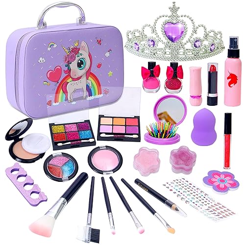 Kids Makeup Kit for Girls, Washable Makeup Kit for Little Girls