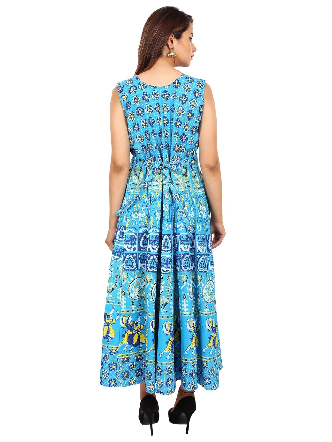 jaipuri fashionista women's cotton maxi dress