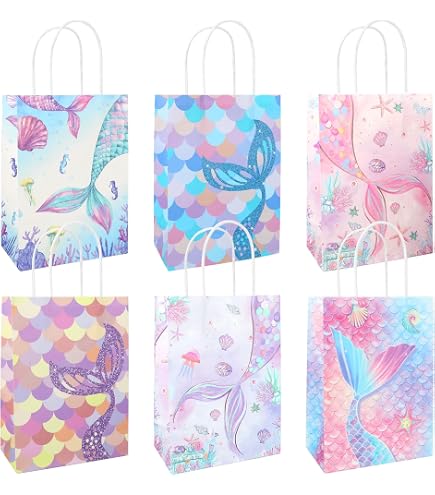 Mermaid Favor Bags 20 Pcs Mermaid Party Favor Bags - Under The Sea ...