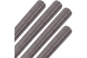 FASTENERS PLUS Conquest Fasteners Type 316 Stainless Steel Fully Threaded Rod, 1/2" -13 Thread Size, 24" Length Right Hand Threads (4 Pack)