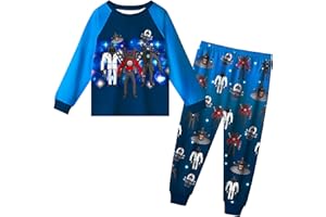 SISTER.STUDIO Skib-di Pant Sets Costume for Boys Titan Speakerman TV Man Playwer Long Sleeve Cameraman Clothes Outfit 2PCS Size 5-12y