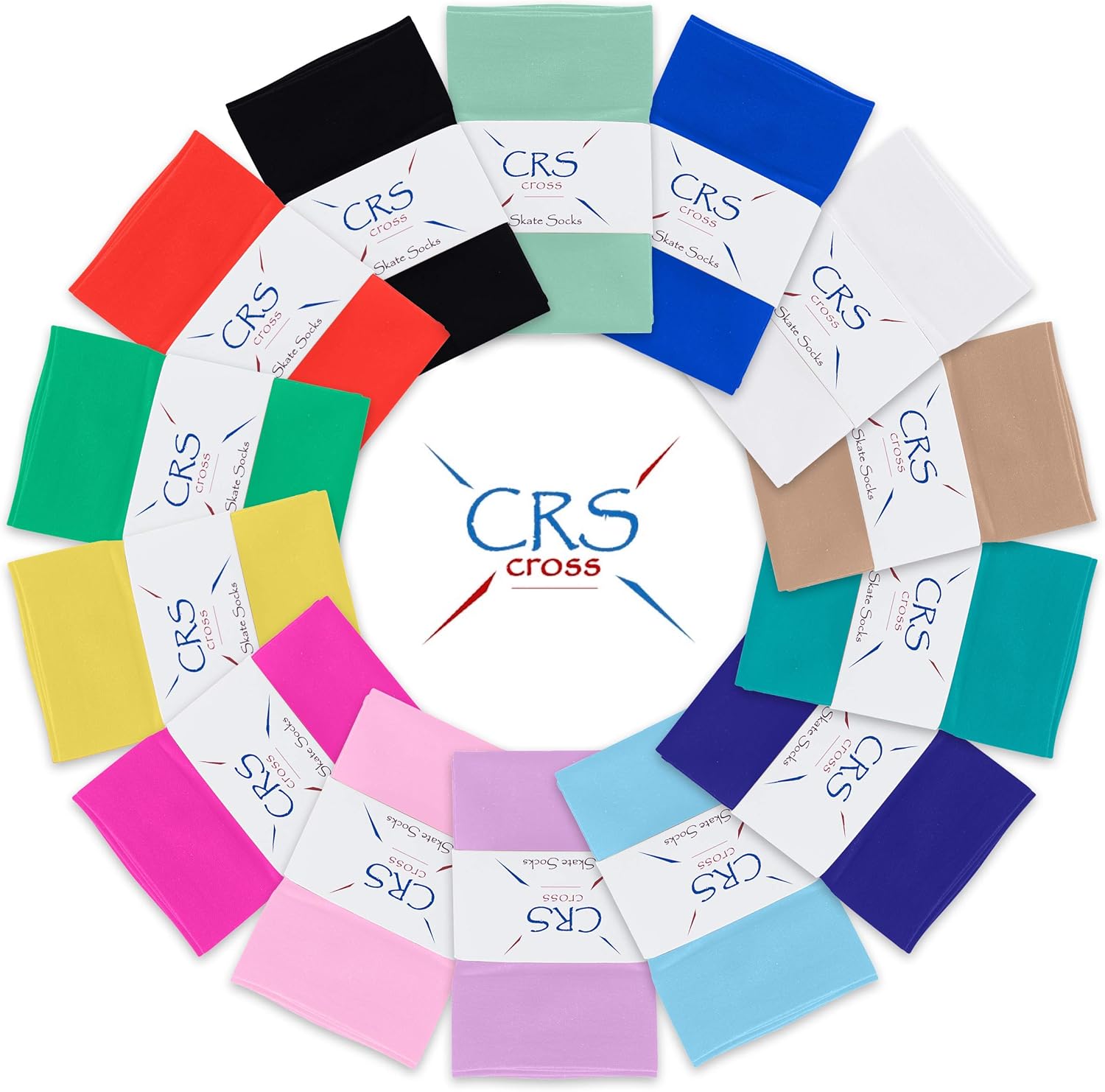 CRS Cross Figure Skating Socks (2 Pair) Knee High Tights for Ice Skates, Footed Skate Socks, Dance Tights (Twizzle Tan): Clothing