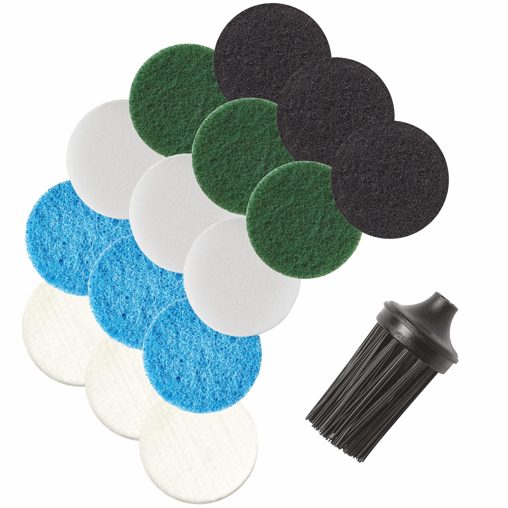 Dremel Versa Mega Accessory Kit - 16 pcs (15 Cleaning Pads, 1 Corner Brush, Storage Bag) - White, Blue - Plastic, Metal Bristles — image 1