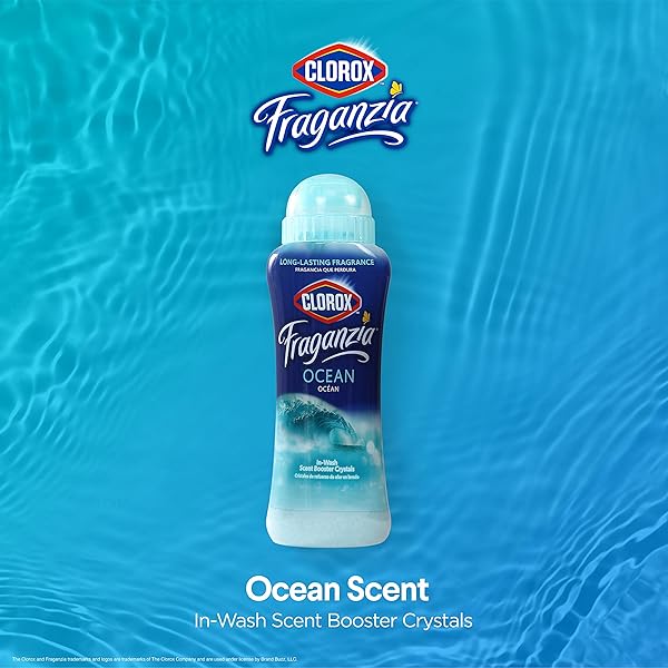 CLOROX™ FRAGANZIA™ IN-WASH SCENT BOOSTER CRYSTALS IN OCEAN SCENT, 18 OZ TWIN PACK | LAUNDRY SCENT BOOSTER CRYSTALS | IN-WASH SCENT BOOSTER FOR FRESH LAUNDRY IN OCEAN SCENT 18 OUNCE TWIN PACK, 36OZ