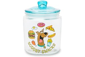 Silver Buffalo Scooby Doo Scooby Snacks Glass Cookie Snack Candy Jar with Lid (Small)