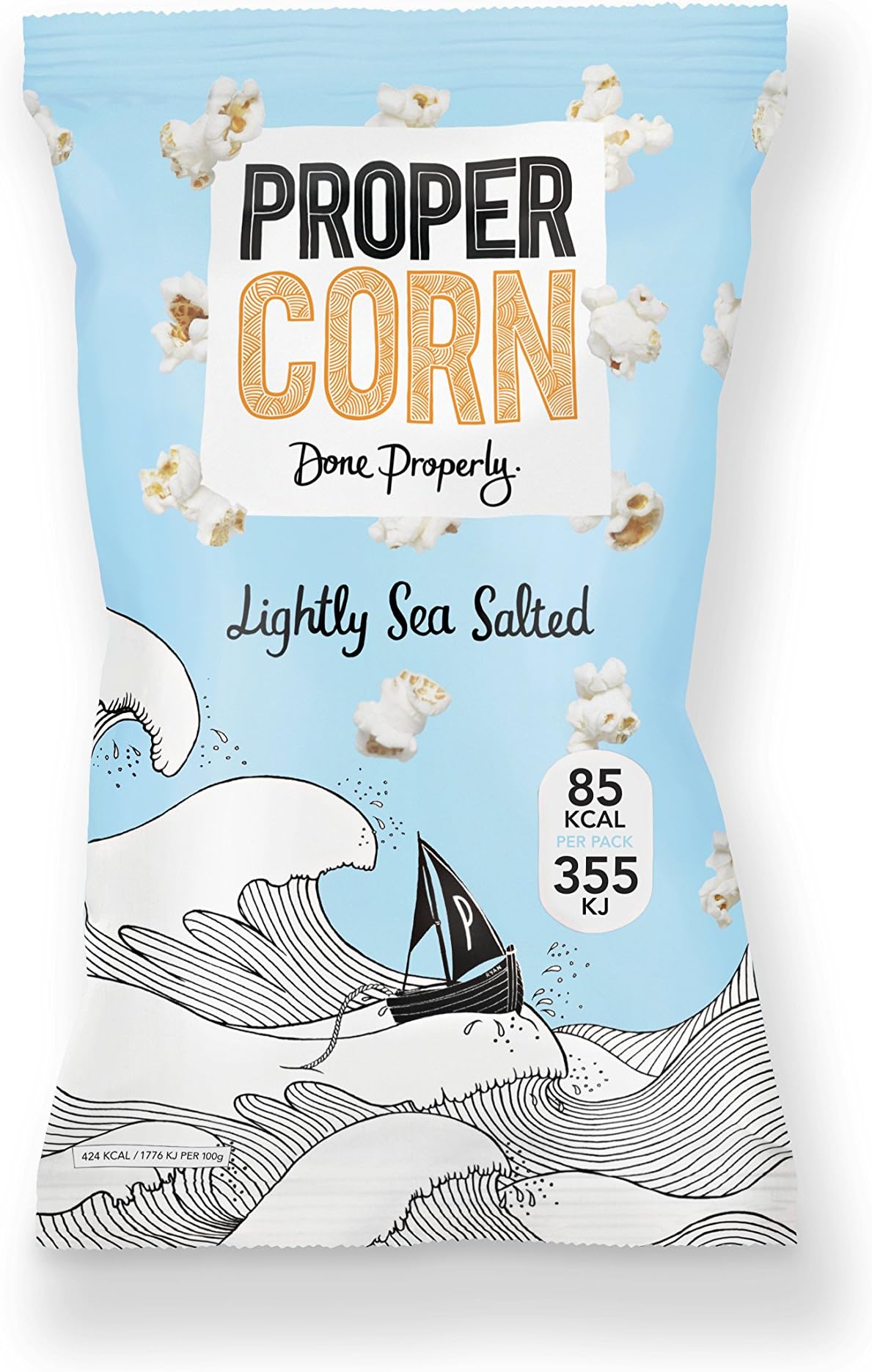 (3 PACK) - Propercorn Propercorn - Lightly Sea Salted | 24 X 20g | 3 PACK - SUPER SAVER - SAVE MONEY