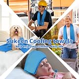Sukeen 6 Pack Cooling Towels 40x12 Multicolor Microfiber Sports view 9