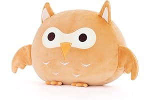 Lazada Stuffed Owl Animal Plush Kids Pillow Super Soft Toys Brown 15''