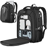 PEKREWS Atom 2 Case, Large Capacity Backpack for Potensic Atom 2/SE/3-Axis/LT, Expandable Travel Drone Bag Fits 15.6 Inch Laptop and Fly More Combo (Not Compatible with RC PTD 1 Remote Controller)