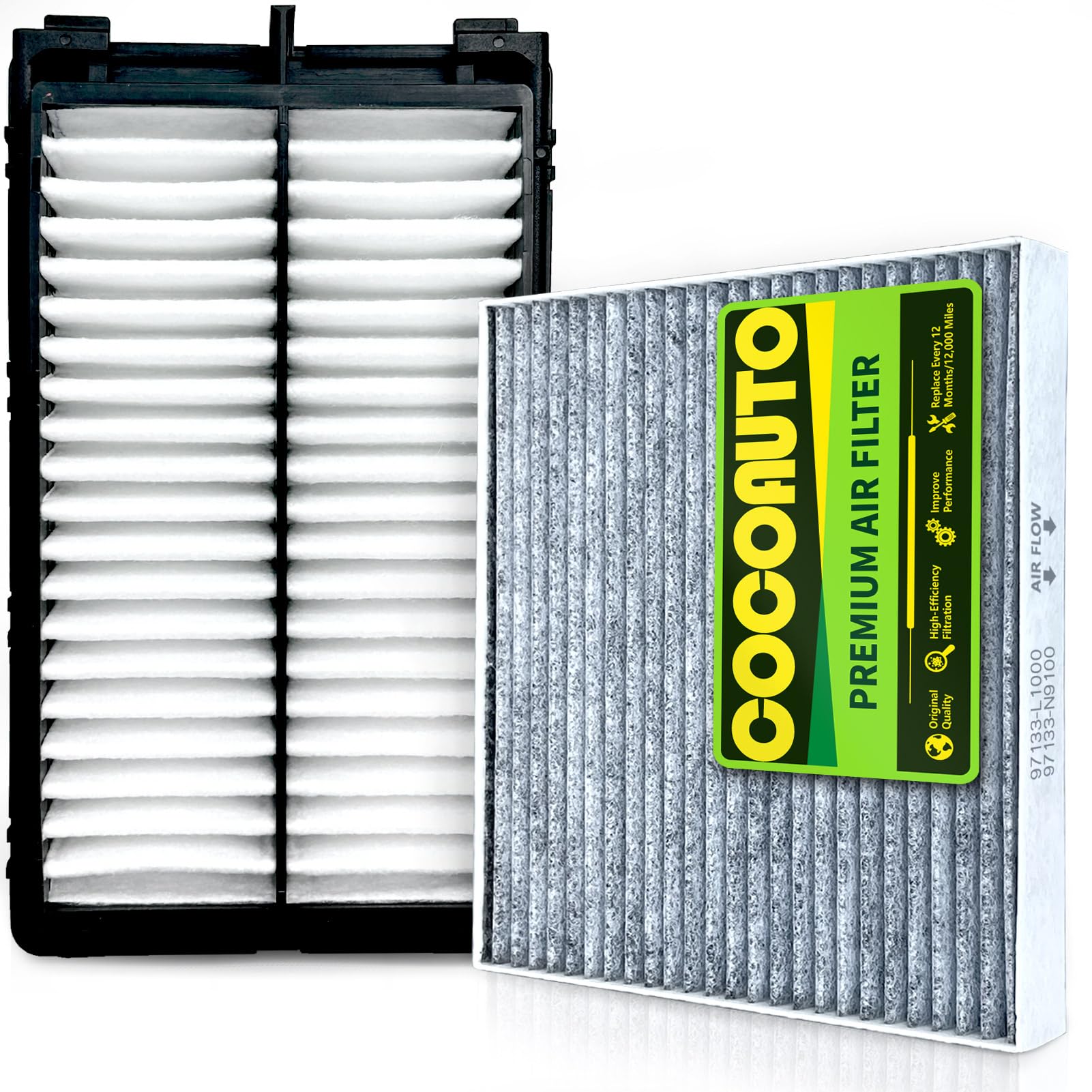 Photo 1 of (2.5L Gas) COCOAUTO Engine & Cabin Air Filter Kit for Tucson (2022-2025), Sorento Santa Fe (2021-2025), Sportage 2023+, Not For Hybrid