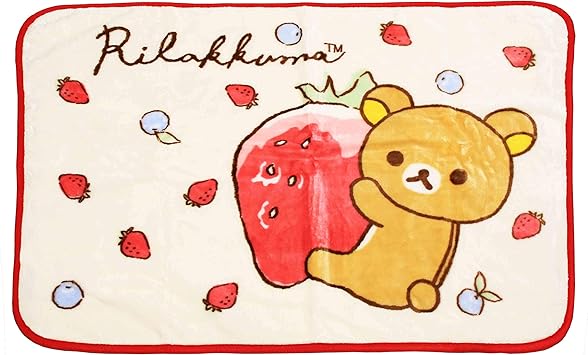 Amazon Co Jp キャラクター ボタン付き ひざ掛け 毛布 ブランケット 防寒 対策 グッズ 約70cm 約100cm リラックマ A スポーツ アウトドア