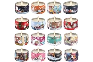 CLTNIKET 16Pack Christmas Scented Candles Gift- Aromatherapy Candle-Soy Wax-Long Lasting Burn time, Christmas Thanksgiving Gifts for Women，Advent &Home Decor.