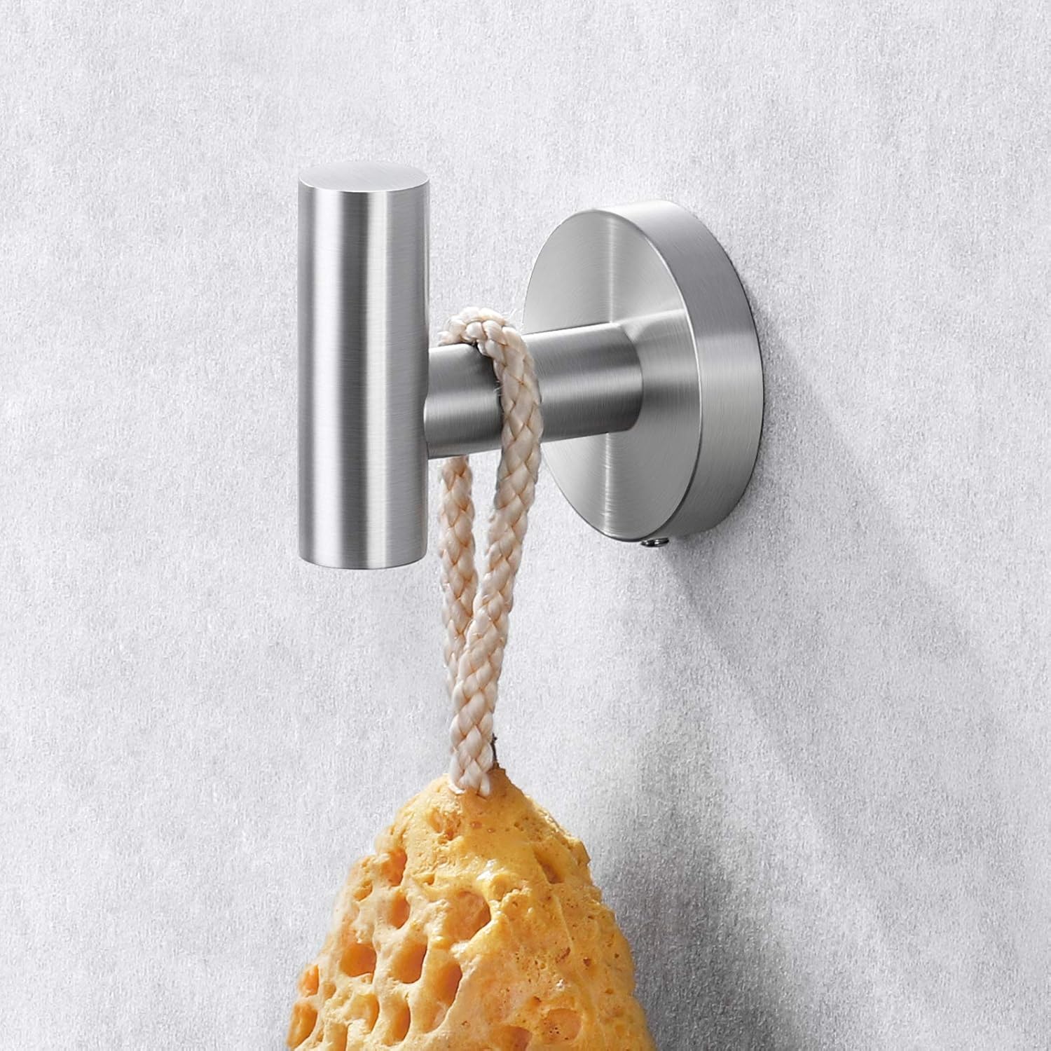 KES Towel Hook Adhesive Robe Hook Drill-Free Heavy Duty Coat Hook Wall Mount for Bathroom Kitchen Garage SUS 304 Stainless Steel Brushed Finish, A2164DG-2 - - 