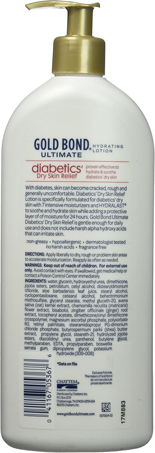 Gold Bond Ultimate Hydrating Lotion, Diabetics Dry Skin Relief 18 oz (Pack of 2): Health & Personal Care