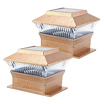 Gartenleuchte mit LED für Zaunpfahl, solarbetrieben, quadratisch