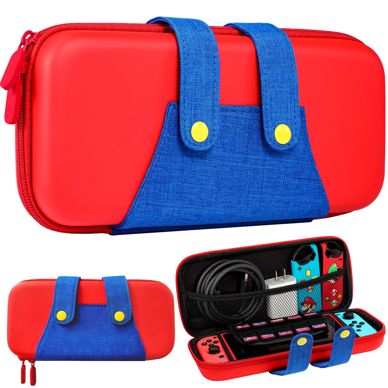 oqpa for Carrying Case for Nintendo Switch/ Switch OLED Travel Carry Cases for Girls Boys Kids Cute Kawaii Cartoon Character Anime Protective Hard Shell Cover Storage Bag, Maliao