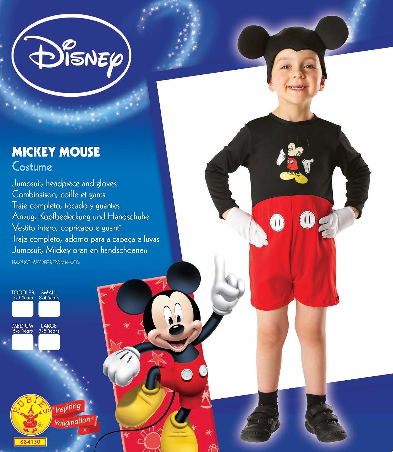 Costume Mickey originale Topolino Walt Disney bimbo 3-4 anni Bambini  urban-earth.co.uk