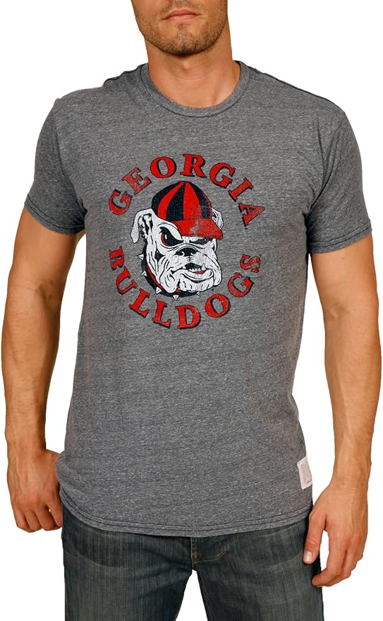 NCAA Bulldogs Short Sleeve Tee Men's Sports Fan T Shirts Clothing