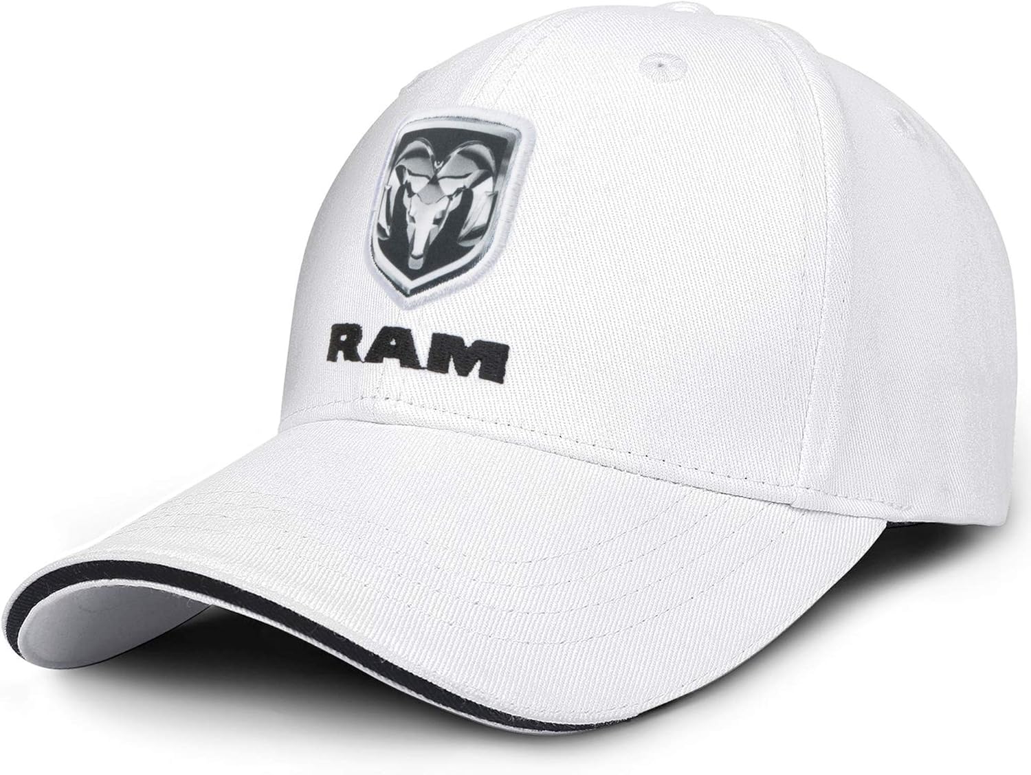 Fashion RAM-Logo-Symbol-Emblem- White Sun Hats Womens Mens: Clothing