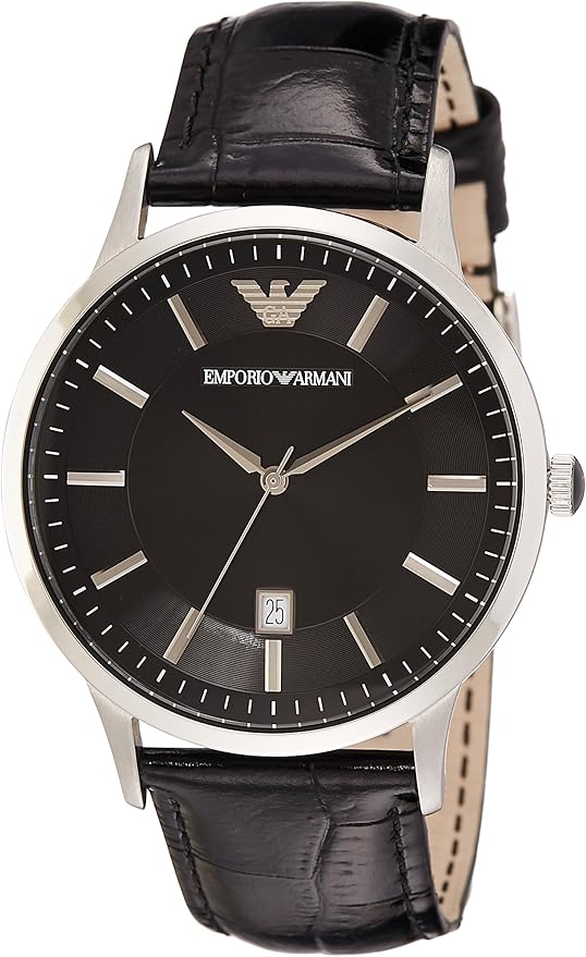 Emporio Armani Orologio Analogico Uomo con Cinturino in Pelle AR2411 : Emporio Armani: Amazon.it ...