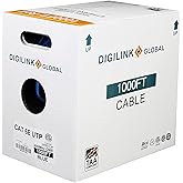 DG Cat6 Riser (CMR), 1000ft, Unshielded, 24AWG, with Spline (+), Solid Bare Copper, 600MHz, ETL Listed, Indoor/Home/Commercial Use, Bulk Ethernet Cable, Blue