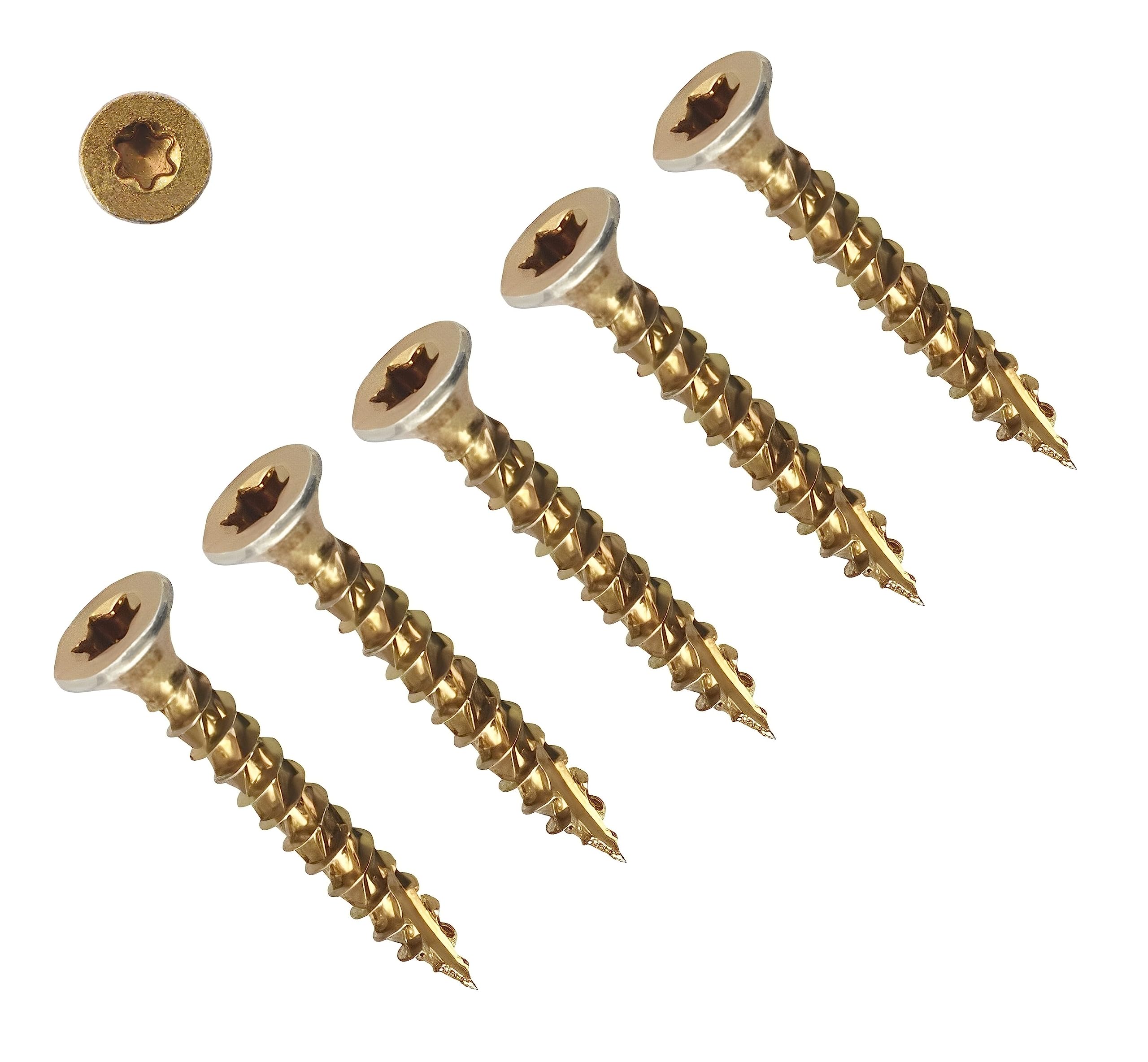 TERF® High Performance Multi Purpose Screw 4.0 X 35mm Torx Drive Flat Countersunk Head Wood Screws 4.0mm X 35mm (No.8 X 1.3/8) For Hardwood Decking MDF Plastic and Sheet Metal - Pack of 100