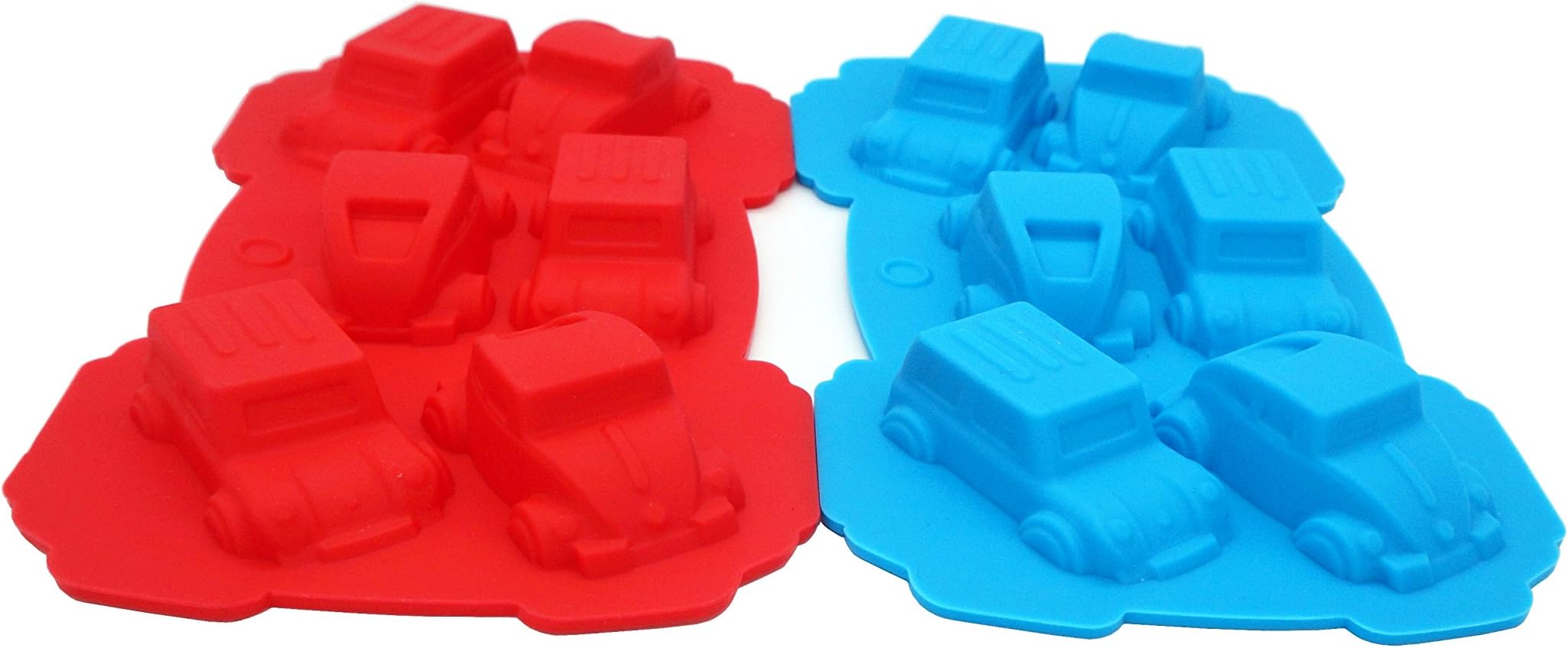 Blacklip 2PCS Silicone Candy Making Molds Chocolate Molds for Home Baking Color Random (Car)