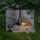 Solar Dog Angel Statue, Pet Dog Memorial Stone, Dog Memorial Gifts Or Garden Memorial Stone-Like The Light of The Moon...