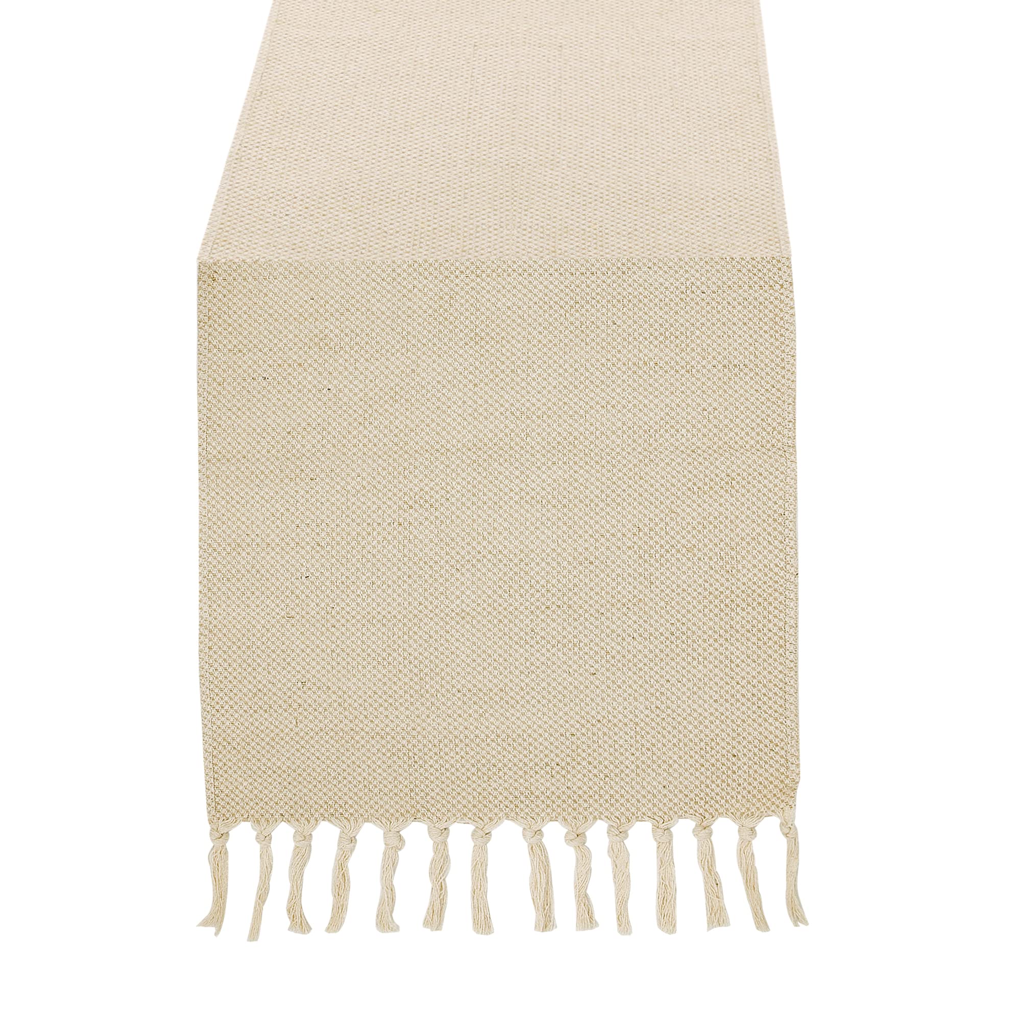 Time to Sparkle 33X240CM Woven Jute Table Runner with Tassels Linen Rustic Burlap Table Runner Farmhouse Style Country Boho Dining Table Runner Decor for Indoor Outdoor Dining Table