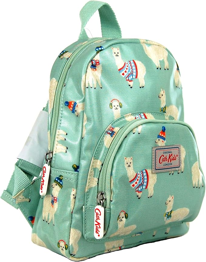 Cath Kidston Kids Mini Rucksack Mini Alpacas Design in Pale Celadon