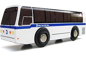 MUNI PALS Munipals New York City Bus Wooden Roadway Nova Bus RTS-06–Child Safe and Tested Wood Toy Bus