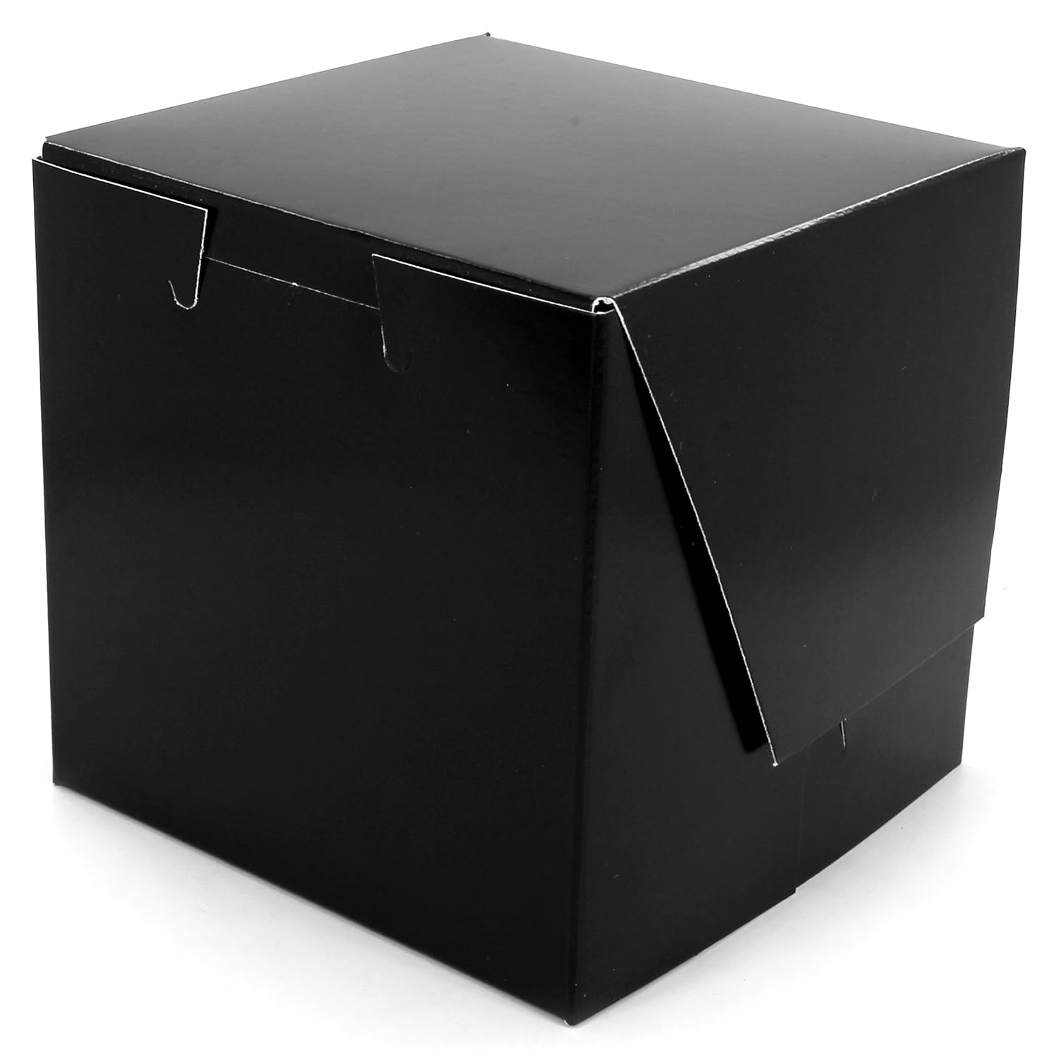 Black Cupcake Boxes 100 Boxes 4 x 4 x 4" for Individual Cupcakes One Piece