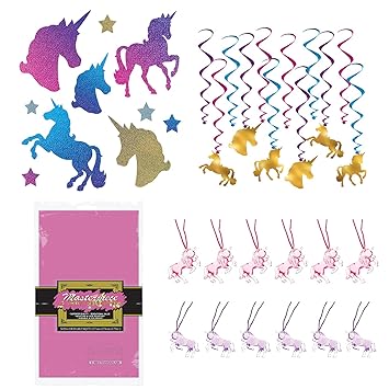 Amazon Com Twicebooked Princess Unicorn Party Decoration Kit 12