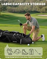 OutdoorMaster Padded Golf Travel Bag with Reinforced Wheels 900D view 4