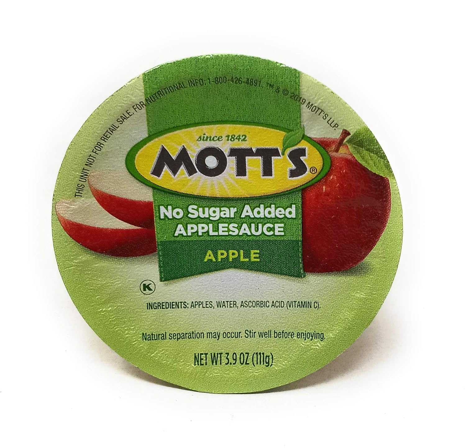 √ Motts Organic Applesauce Calories
