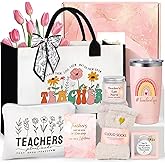 Suhctuptx Teacher Appreciation Gifts, Best Teacher Tote Bags for Women, Unique Gift Ideas from Students - Funny Thank You Basket Box Back to School Christmas Gifts Birthday Gift Pink