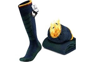 MAGISDU Alpaca Wool Ski Socks 2Pair Knee High Thermal Warm Winter Thick Cushion Compression Snow Snowboarding Hunting Outdoor