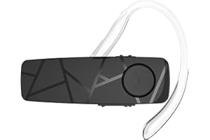 TELLUR VOX 55 Bluetooth Headset, Handsfree Earpiece, BT v5.2, Multipoint Two Simultaneous Connected Devices, 360° Hook for Right or Left Ear, iPhone and Android