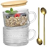 Vintage Coffee Mugs, Overnight Oats Containers with