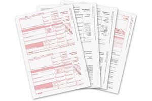 ONGULS 1099 MISC Forms 2024, 1099 MISC Laser Forms IRS Approved Designed for QuickBooks and Accounting Software 2024, 4 Part Tax Forms Kit, 50 Vendor Kit - Total 103 (203) Form